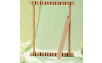 2 Pieces Beech Wood Children's Wooden Weaving Loom Slotted Crossbars Wooden Weaving Loom Compact Craft Tool Lightweight