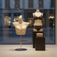 Lingerie Display Stand Construction Half Body Mannequin Stand Graceful Curves Half Body Mannequin for Boutique Owners, Retailers, Commerce Show