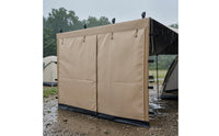 Skirted Double Layer Side Panel Hanging Loops Tent Side Curtain Fastening Straps Canopy Sidewall Reinforced Bottom Border