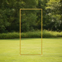Freestanding Rectangular Backdrop Frame Cylindrical Metal Arch Stand Geometric Photography Backdrop Stand Stable for Stages
