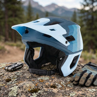 Mountain Bike Helmet with Visor Impact-Absorbing Opencycle Helmet Secure Fit for Cyclists, Downhill Riding