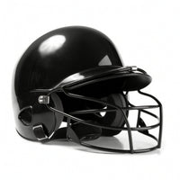 Baseball Helmet with Face Guard Glossy Batting Helmet with Facial Guard Rapid Delivery