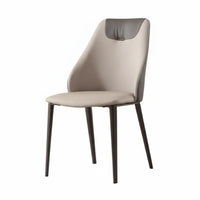 Light Luxury Design Upholstered Dining Chair Minimalist Design Two-Tone Upholstered Chair Padded Seat Seating Furniture Ergonomic Backrest for Restaurant Owners, Homeowners, Families, Kitchen, Living Room, Reception Area, Home Office