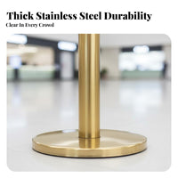 Retractable Belt Stanchion Heavy-Duty Base Stanchion Post with Belt Rustproof Stainless Steel Queue Pole for Business Owners, Banks, Hotels, Airports