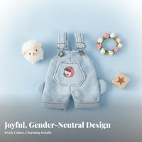 1/12 Scale Doll Overalls Miniature Cute Suspender Pants Body Doll Clothes for BJD Hobbyists
