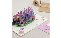 Laser Cut Mother's Day Greeting Card Creative Gift 3D Standing Card Intricate Details Paper Flower Arrangement Long-Lasting Keepsake for Mothers, Grandmothers, Wives