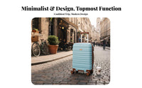 3 Pieces Rolling Suitcase with Duffel and Toiletry Bag 360-Degree Rollers Baggage Handle Travel Goods for Adults, Holiday, Airport