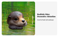 Waterproof Floating Otter Head Statue Long-Lasting Floating Otter Head Odorless for Aquatic Pet Aquarium, Courtyard, Pool