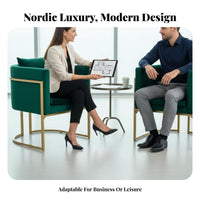 Light Luxury Shell rear Armchair Nordic aesthetic Reception Set stylish Design Commercial Furniture Comfortable Upholstery for Business Owners, Interior Designers, spa establishment, Office, Living Room, Bedroom
