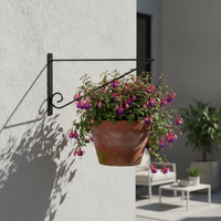 Iron Art Wall-Mounted Planter Hook for Balcony & Garden