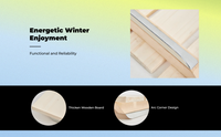 Wooden Ice Sled Sturdy Sled for Kids Outdoor Winter Play