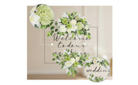 Wedding Welcome Sign Lightweight Wedding Board with Flowers Elegant Unique for Brides, Reception, Bridal Shower