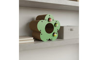 Multi-Functional Cat Scratcher House Feline Habitat Includes Jingling Toy Ball Toys Interactive Cat Toy with Balls Stable Structure for Cats, Kittens, Indoor