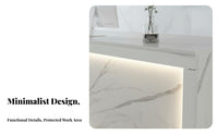 Modern Reception Desk Sturdy Construction Company Front Desk Wide Countertop Modern Checkout Counter for Receptionists, Retail Store, Boutique, Lobby