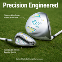 9 Golf Clubs Set for Men, Beginner Friendly Golf Club Package with Driver, Hybrid, Irons, Putter & Bag