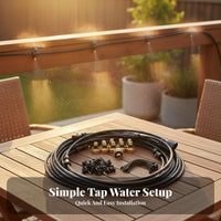 Flexible Tubing Garden Cooling Spray System Simple Installation Low Pressure Misting Line Easy Assembly for DIY Enthusiasts, Greenhouse