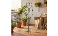 Heart-Shaped Garden Stake Foliage Design Bird Garden Stake Metal Ornament Weather Resistant Home Decor Easy Installation