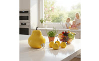 Large Capacity Pear Shaped Beverage Dispenser Leak-Proof Cold Drink Pitcher with Spigot Airtight Lid Fruit Design Water Jug Wide Mouth Opening for Parties