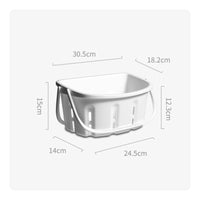 Ventilated Toiletry Basket with Handle Drainage Storage Basket with Handle Washable Shower Organizer Multipurpose for Closet