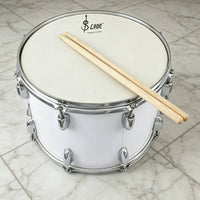 Thick Wooden Shell Marching Snare Drum Includes Drumsticks 14 Inch Snare Drum Sturdy Metal Hoops Percussion Instrument for Procession