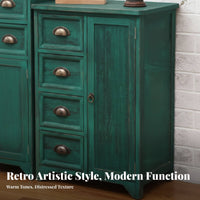 Mediterranean Look Bedside End Table Vintage design 2-Door Nightstand with Drawer Distressed Finish Accent Cabinet Ample Storage for Apartment Dwellers, Interior Design lovers, Bedroom, Living Room, Entryway, Hallway