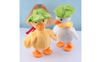 Electronic Stuffed Duck Musical Walking Duck Toy Stuffed Animal Interactive Animated for Toddlers, Playroom, Home