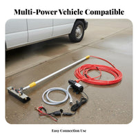 Powered Spray Wash Brush Mark-Safe Soft Bristles High Pressure Cleaning Brush for Bus Owners