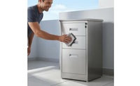 Lockable Steel Filing Cabinet Compact Three-Drawer Steel Cabinet Floor-Standing
