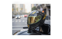 Carbon-Fiber-Pattern Bluetooth Integrated Motorcycle Helmet Communication System Bluetooth Motorcycle Helmet Aerodynamic Tinted for Riders, Commuters, Touring, Commuting