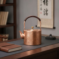 Heat-Insulating Copper Kettle Handmade Tea Kettle with Spout Traditional Copper Teapot Vintage for Kitchen