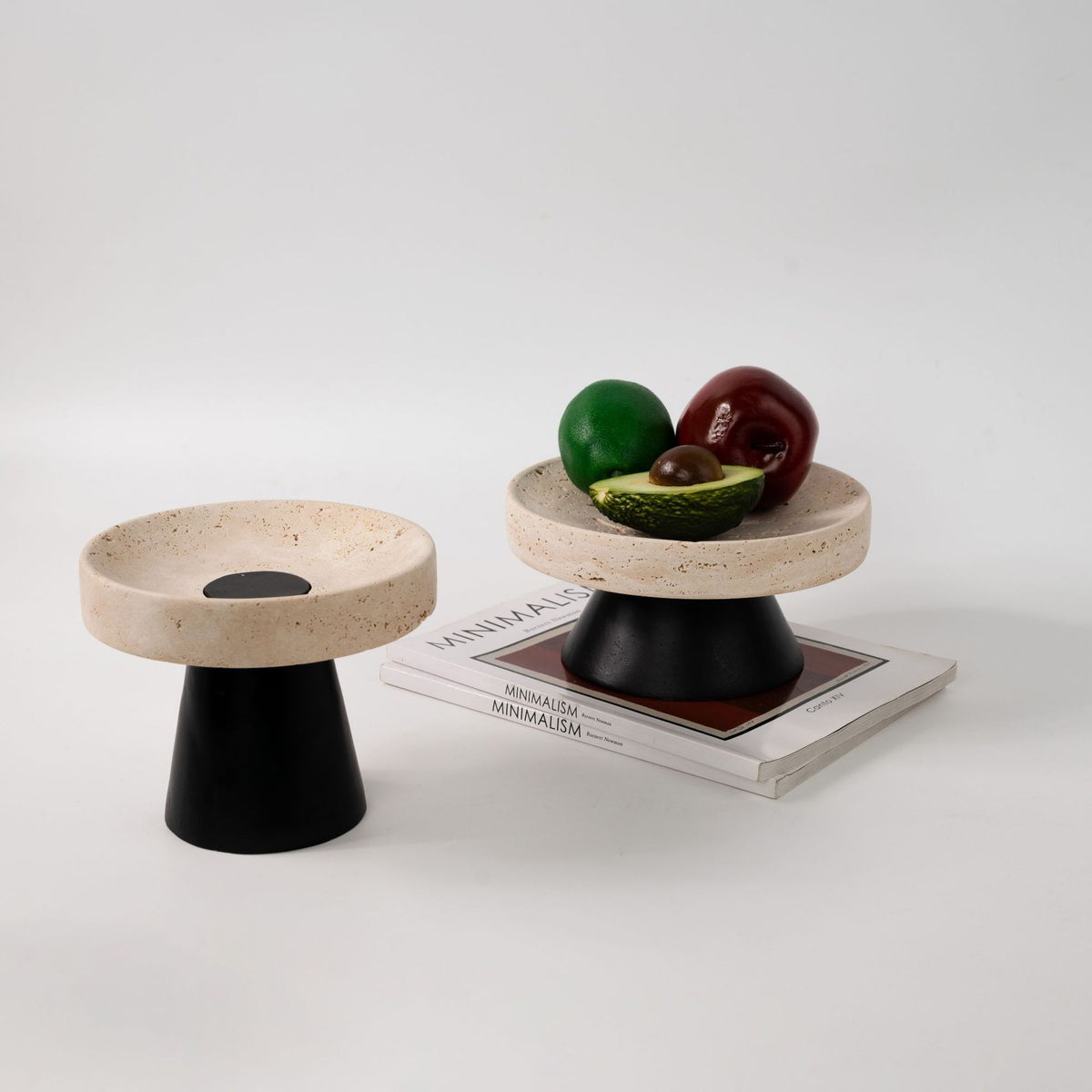 Modern Creative Marble Fruit Bowl with Carved Design for Living Room Decoration
