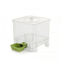 Large Capacity Pet Water Dispenser with Transparent Reservoir Non-Electric Gravity Pet Water Dispenser Wide-Mouth Sturdy for Indoor