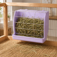Rabbit Hay Rack Feeder Stainless Steel Pet Supply Built-in Tray for Rabbits