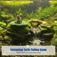 Creative Lotus Leaf Turtle Fishing Resin Ornament, Aquatic Habitat, Fish Habitat, Pond, Courtyard Landscaping