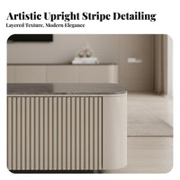 TV Console and Coffee Table Combo Modern Minimalist Design Media Console and Table Combo Sintered Stone Top Living Room Furniture for Lounge, Bedroom