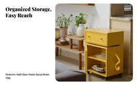Robot Figure End Table Multi-Functional Storage Cabinet Decorative Piece Sturdy Construction for children, Living Room, Entryway