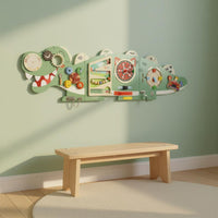 Dinosaur Wall Busy Board Dinosaur Busy Board Finish Wood Wall Activity Center for Kindergarten