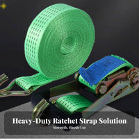Secure Fastening Ratchet Lashing Strap with J-Hooks High Tensile Strength Ratchet Lashing Strap Wear-Resistant for Trailers, Tow Vehicle