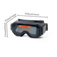 Metal-Joining Eye Visor with Elastic Strap Encircling Auto-Darkening Metal-Joining Goggles Adjustable for Metalworkers
