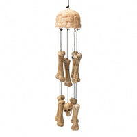 Halloween Wind Chime with Skulls Light-up Electric Wind Chime Creepy Hanging Skull Decoration for Party Hosts, Doorways