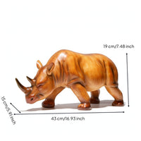 Rhinoceros Figurine Polished Rhino Figurine Eye-Catching Rhino Statue for Collectors