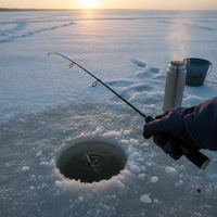 TEMU Ultra-Short Ice Fishing Rod for Winter Fishing