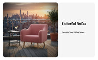 Nordic Design Scalloped support Armchair Light Luxury Single Sofa Modern design Lounge Chair Ergonomic supportrest for Adults, Homeowners, Renters, Living Room, Balcony, perusing corner, Home Office