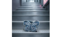 Butterfly Bag Distressed Butterfly Shaped Purse Embroidered Pocketbook for Teens, Concerts