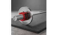 Knurled Grip Weight Plate Barbell Set Silver Look Steel Barbell Set Long-Lasting Fitness Equipment Rust-Resistant for Gym