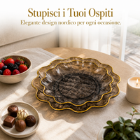 Luxury Wavy Multi-tier Fruit and Dessert Stand for Living Room Coffee Table