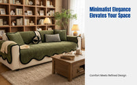 Chenille Sofa Pad, Non-Slip, All-Season, Thick, Universal Fit, Modern Minimalist