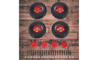 4 Pieces 1/12 Scale RC Car Wheels Wear-Resistant RC Car Wheel Hub Set Long-Lasting for Away from-Road, Rock Crawling