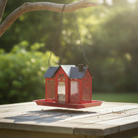 Hanging Bird Feeder Metal House Bird Feeder Mesh Decorative for Gardeners, Garden, Yard