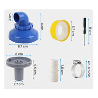 360-Degree Rotation Swimming Pool Inlet Nozzle Kit Hose Clamps Rotatable Pool Elbow Nozzle Sealing Tape Threaded Adapter